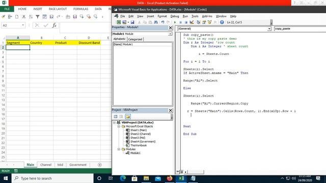 Dynamic copy paste using Excel VBA смотреть онлайн