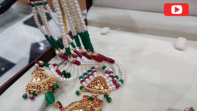 Latest 22k Hallmarked Gold jadau Necklace set with price||Tanishq inspired Jewellery смотреть онлайн