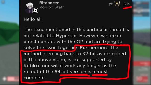 The 64-Bit Version Of Roblox IS HERE! NEW Hyperion Anti-Cheat! (NO MORE HACKERS?) смотреть онлайн