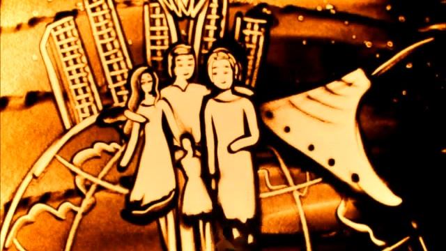 Жаркешова Айжан, песочное шоу на День рождения смотреть онлайн