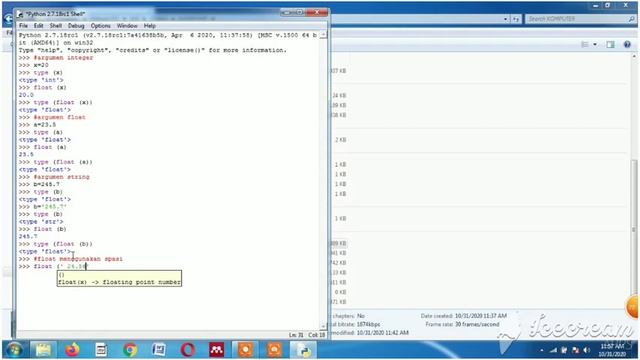 Penjelasan dan penerapan function float pada python смотреть онлайн