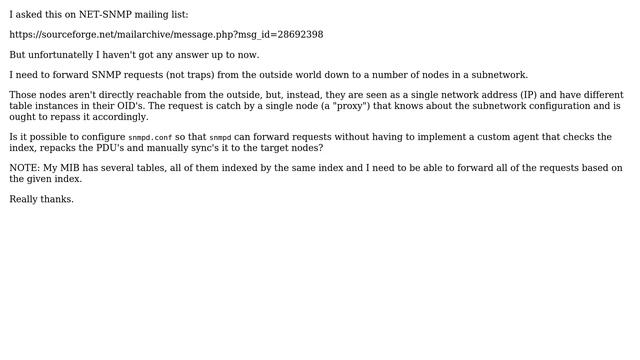 NET-SNMP Proxy on Table Instance смотреть онлайн