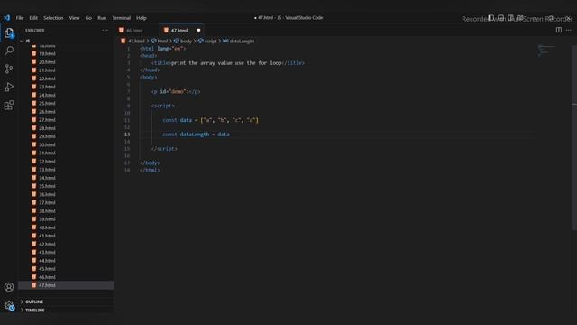 Print the array value using for loop in || java script смотреть онлайн