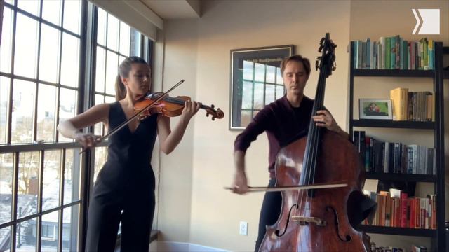TSO Violin Clare Semes and Principal Double Bass Jeffrey Beecher perform Chopin's Nocturne смотреть онлайн