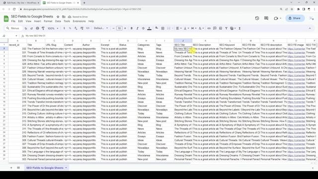 How to Export and Import Yoast SEO Fields with Google Sheets | Best SEO Bulk Editor for WordPress смотреть онлайн