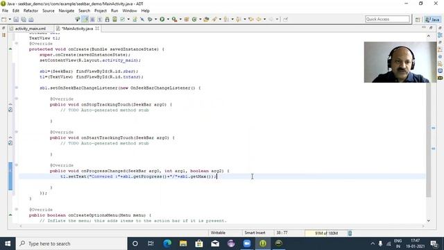 SeekBar Control Static Move in Android смотреть онлайн