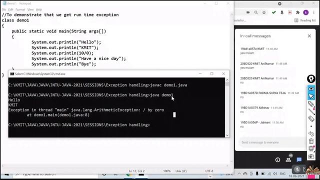 26. JAVA unit 4 & unit 3 start (JNTUH 2-2) 18-06-2021 смотреть онлайн