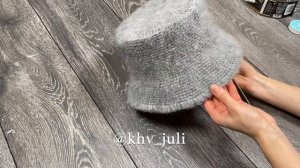 Панама теплая вязаная крючком/JiJi вязание