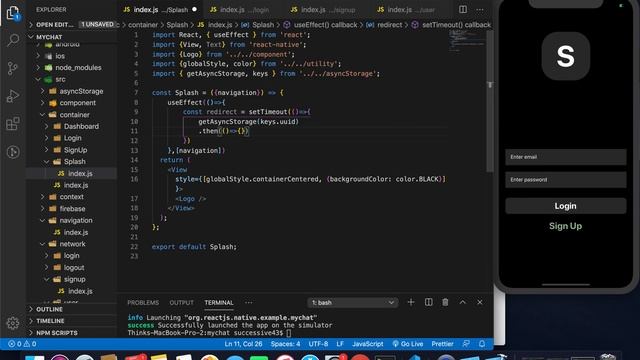 Part - 8 - Create User Session : CHAT APP Using React-Native and Firebase смотреть онлайн