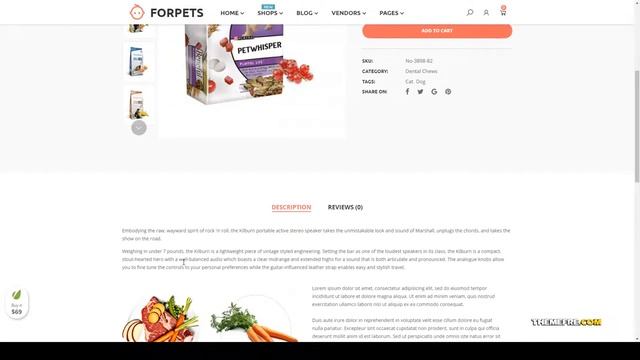 Forpets - Food Shop WooCommerce Theme cat pet store template Murakami смотреть онлайн