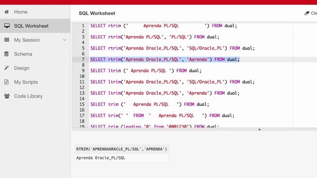 Funções Oracle TRIM смотреть онлайн