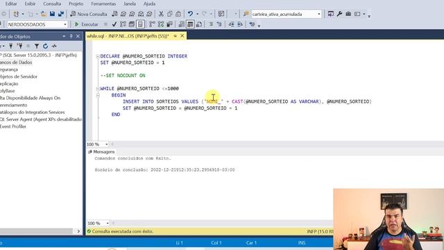 COMO FAZER LOOP WHILE NO SQL смотреть онлайн