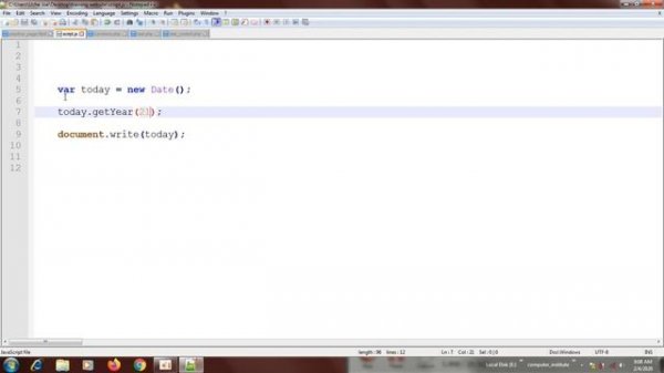 26. JAVASCRIPT TUTORIAL - Year