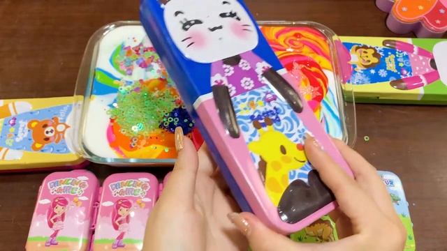 INTERESTING WITH CLAY, GLITTER, MAKEUP & RAINBOW !Mixing Random into GLOSSY Slime #2217 смотреть онлайн