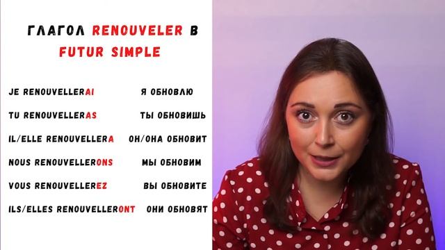 Спряжение глаголов первой группы в Futur Simple во французском языке смотреть онлайн
