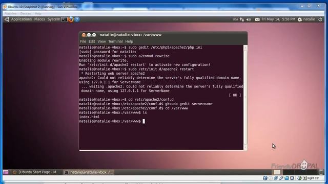 Drupal Development on Ubuntu with Virtualbox. Part 3 (1/2): Setting Up a New Drupal Website смотреть онлайн