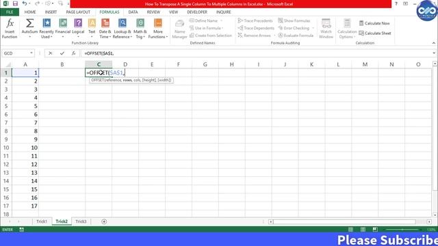 How To Transpose Or Convert A Single Column To Multiple Columns In Excel || dptutorials смотреть онлайн