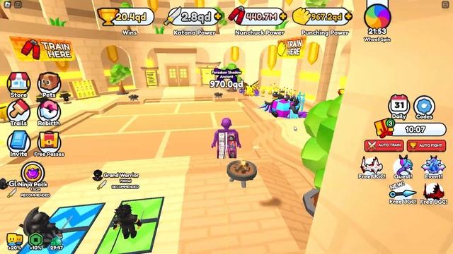 I became OVERPOWERED in Roblox Ninja Fighting Simulator смотреть онлайн