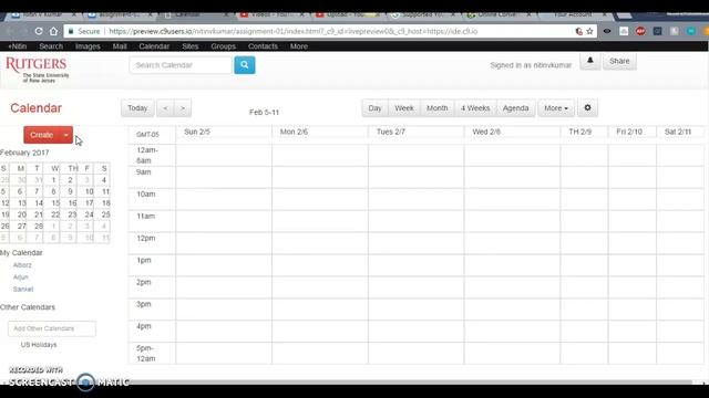 Google Calendar View using Bootstrap смотреть онлайн
