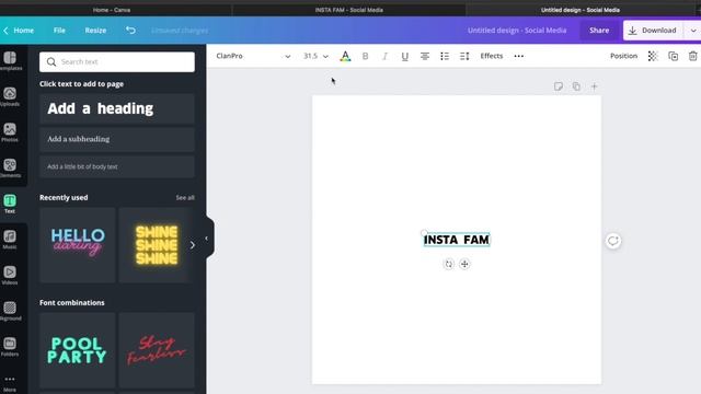 Canva tutorial how to create highlight/blur background for image/text|كيفية إنشاء خلفية للصورة والن смотреть онлайн