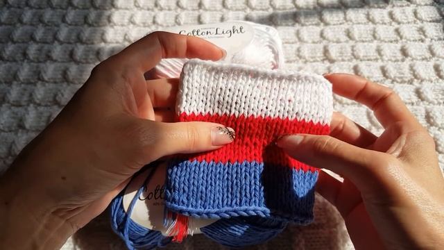 Обзор пряжи DROPS Cotton Light (50%Хлопок, 50%Полистер). Отзыв и образец вязания смотреть онлайн