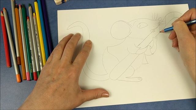 Как нарисовать милую мышку - символ 2020 года. How to draw a mouse смотреть онлайн