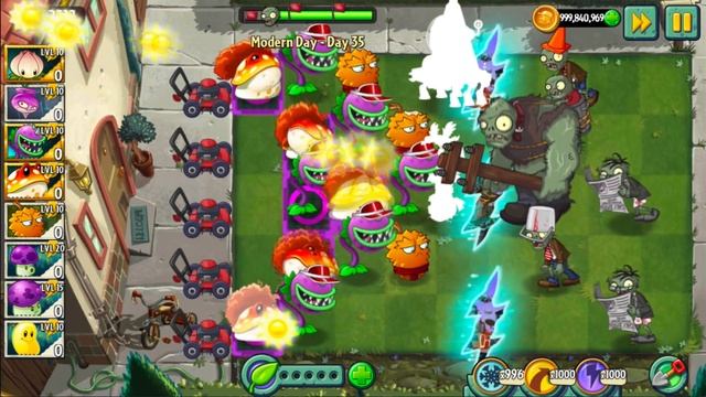 Plants vs Zombies 2 Mod Toadstool (10) vs Chomper (10) Max Levels! WIN The Game! смотреть онлайн