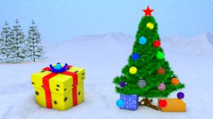 Учим цвета с елочными игрушками для детей в Новый год