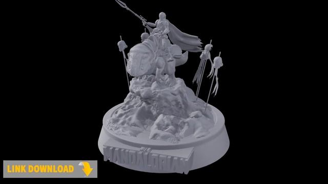 Mandalorian Diorama 3d print model смотреть онлайн
