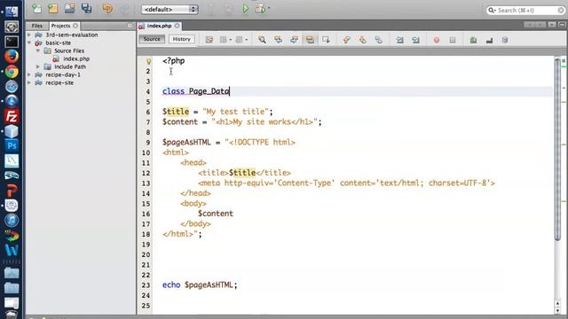 Basic PHP site - one page, part 1 смотреть онлайн
