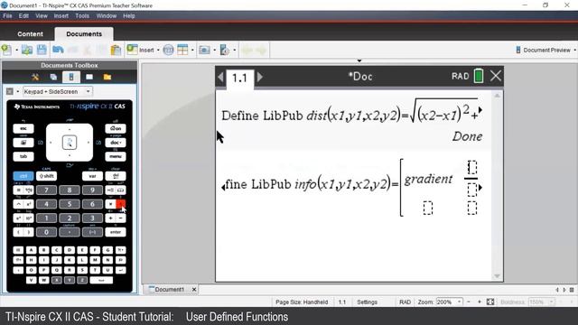 Creating User Defined Functions | TI-Nspire CX II CAS | Getting Started Series - Extension смотреть онлайн