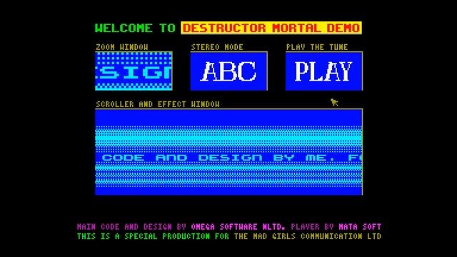 Destructor Mortal - Omega Software Gfx / Mata Soft [#zx spectrum AY Music Demo] смотреть онлайн