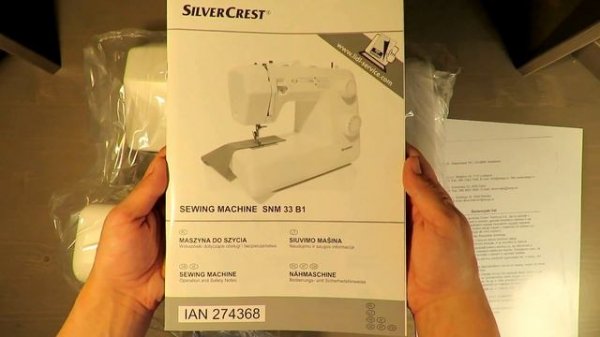 SilverCrest Sewing Machine SNM 33 B1 UNBOXING (Lidl 33 stitch functions)