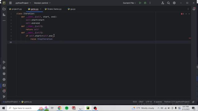Class and object using Iterator in Python смотреть онлайн