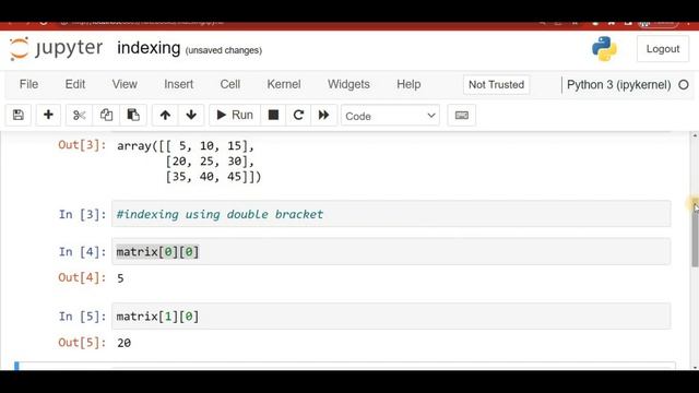 1.4 Numpy Tutorial 2 dimensional array creating indexing and slicing смотреть онлайн