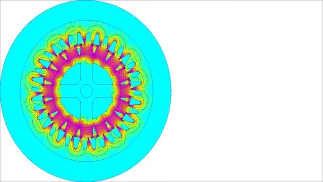 Femm Simulation For a Generator with 16 Magnets N52 смотреть онлайн