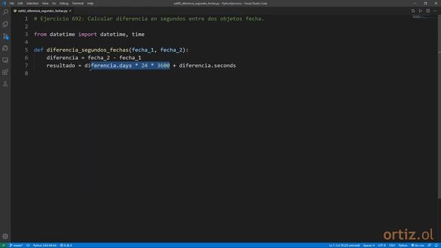 Python - Ejercicio 692: Calcular la Diferencia en Segundos entre Dos Objetos Fecha (datetime) смотреть онлайн