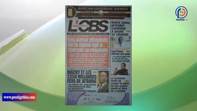Revue de presse du 09 novembre 2018 sur Prestige Thiès par Dieumbe Lobé Bèye смотреть онлайн