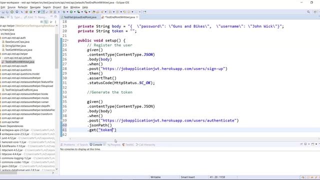 15. RestAssured || Handling JWT Token. смотреть онлайн
