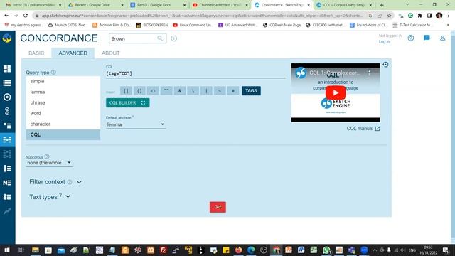 Penelusuran data korpus berbasiskan kelas kata menggunakan Sketch Engine смотреть онлайн