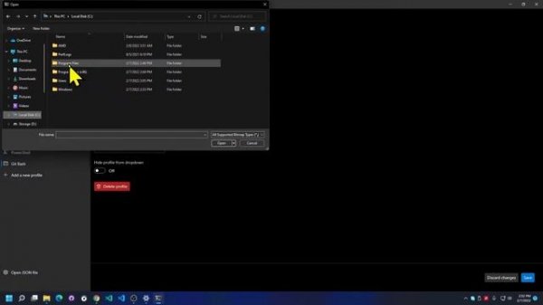 Add Git Bash in Windows Terminal