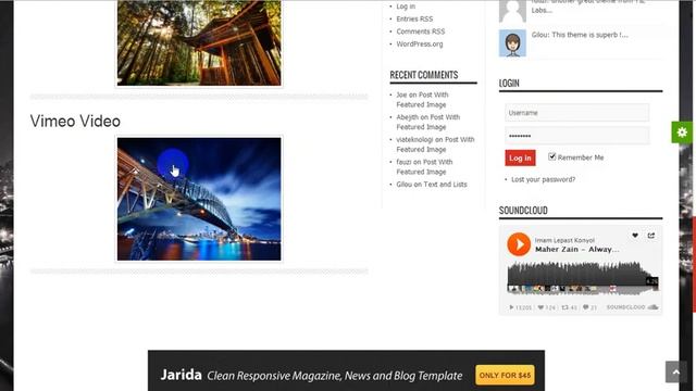 Jarida WordPress Theme смотреть онлайн