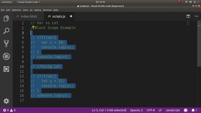 Javascript: Var vs Let Keyword смотреть онлайн