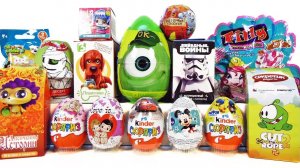 15 Киндер Сюрпризов, Unboxing Kinder Surprise ТАЧКИ 3,Дисней,БАРБИ,Смешарики,Star Wars,Ам Ням,LOL