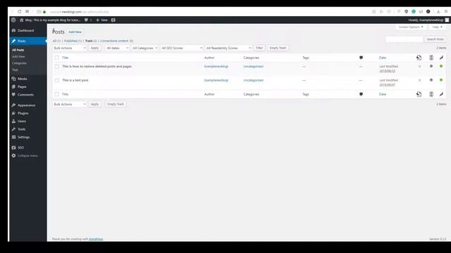 How to restore deleted posts and pages In WordPress смотреть онлайн