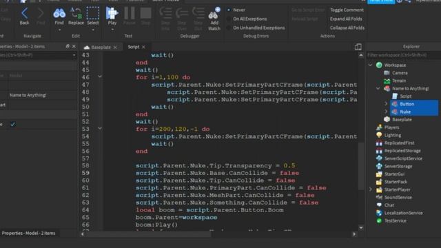Roblox Studio | How to make a Working Nuke in Roblox Studio! | KazeyKaze смотреть онлайн