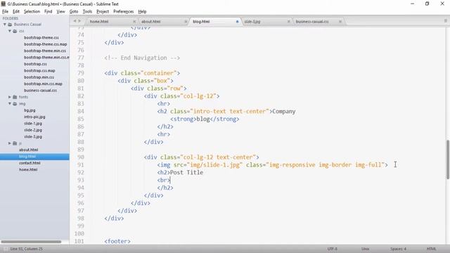 Code a Responsive Website with Bootstrap 3 - #10 Adding Blog Posts смотреть онлайн