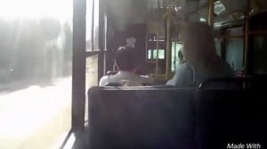 Катаюсь на автобусе в Казани 2017, объявляют остановки на татарском и английском/in a bus in Kazan.