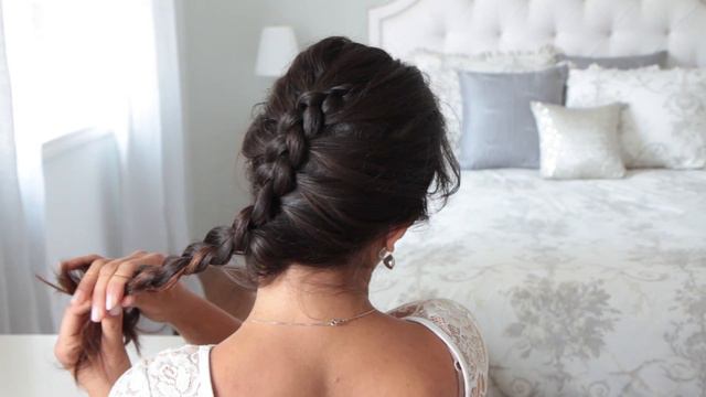 Dutch Braid Up-Do Hair Tutorial смотреть онлайн