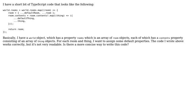 Code Review: How can I rewrite this typescript map to be more concise? смотреть онлайн